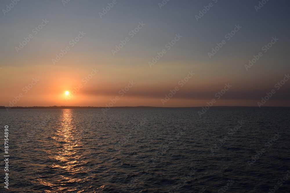 Magical sunset ocean