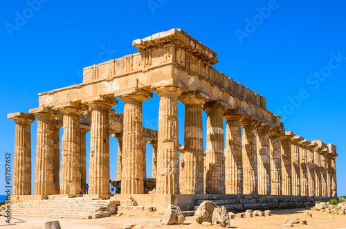 Selinunte, Italy, Sicily. Ancient Greek city on the south coast of Sicily, Italy. Acropolis of Selinunte.