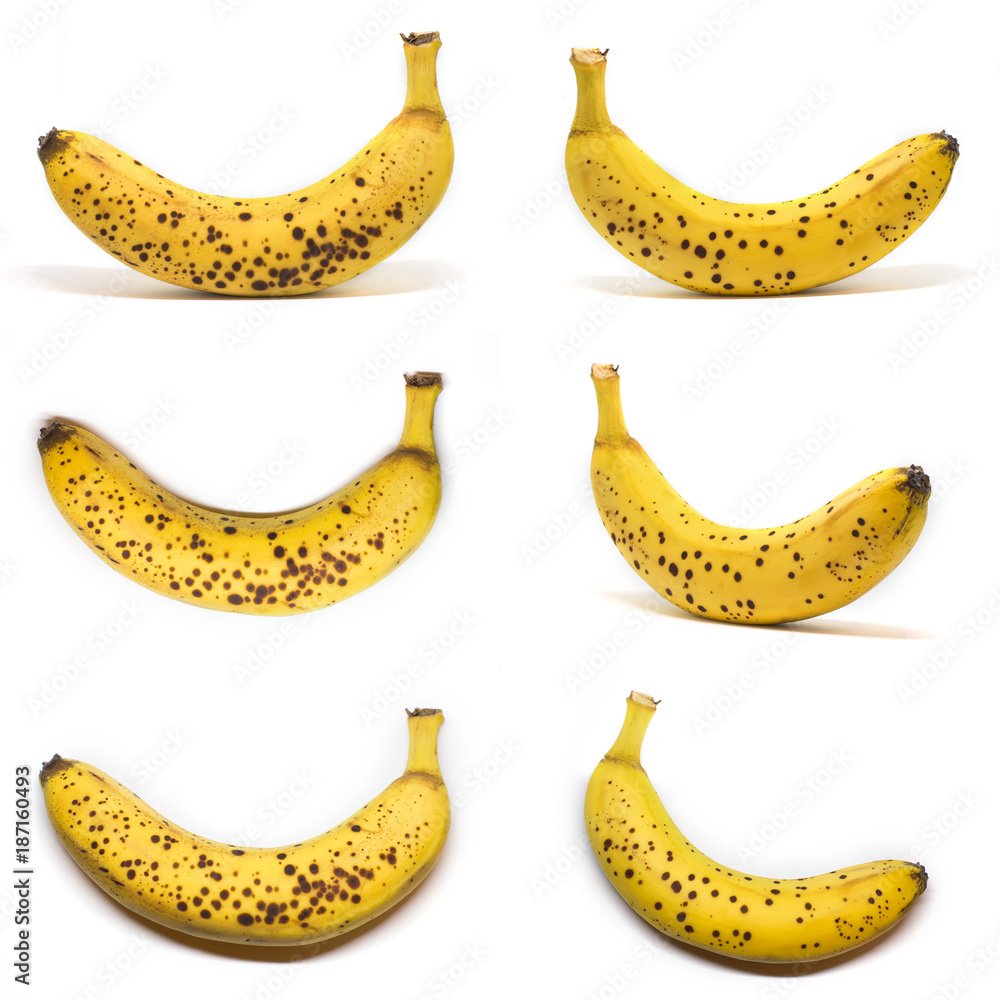 rotten banana isolated on a white background