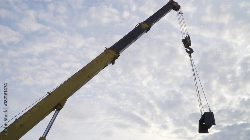 crane working. moving equipment crane working. moving equipment