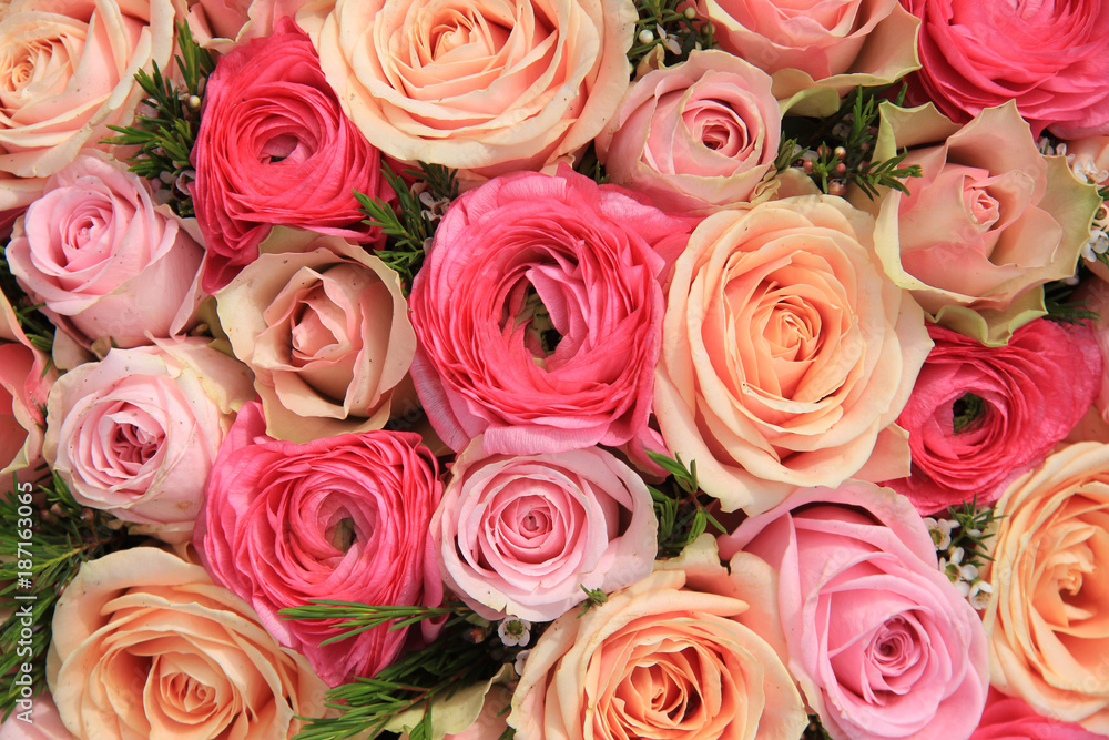Pink rose bridal bouquet Pink rose bridal bouquet