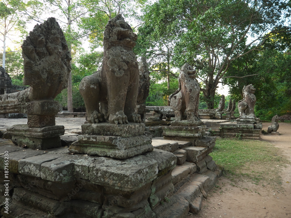 Siem Reap-December 23, 2017:Banteay Kdei is a Buddhist temple in Angkor, Cambodia.