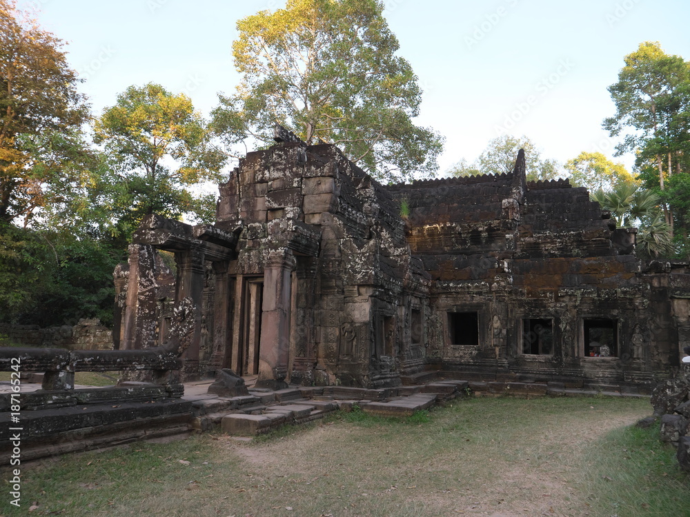 Naklejka premium Siem Reap-December 23, 2017:Banteay Kdei is a Buddhist temple in Angkor, Cambodia.