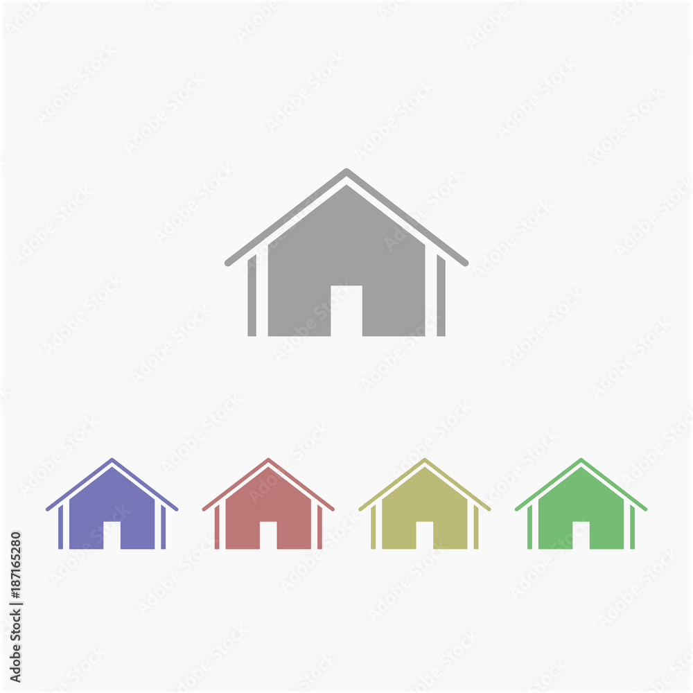 Home Icon Logo Vector Template Design