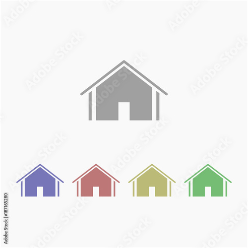 Home Icon Logo Vector Template Design
