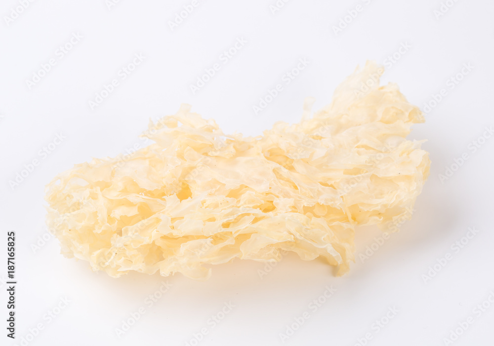 Tremella,chinese food,isolated on white background. Tremella,chinese food,isolated on white background.