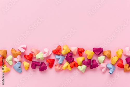 valentines day concept on pink background