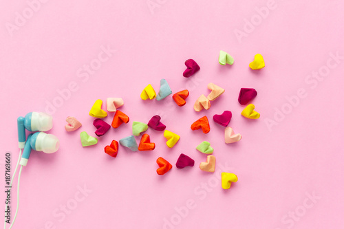 valentines day concept on pink background