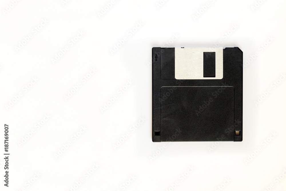 A Floppy disk on white background. A Floppy disk on white background.