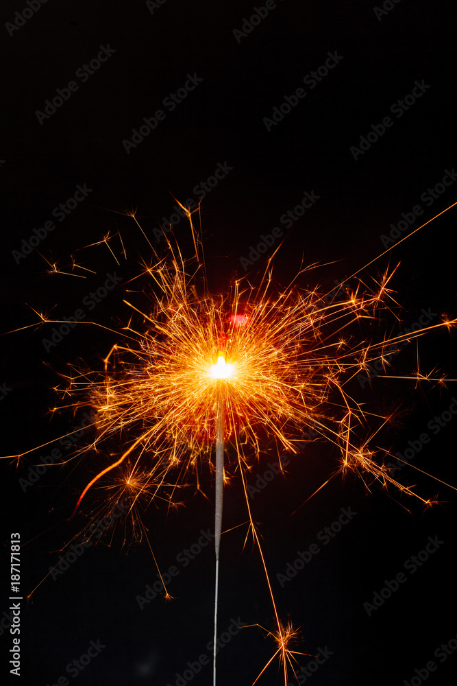 sparkler. christmas decoration.