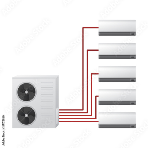 Multi split air conditioning system.