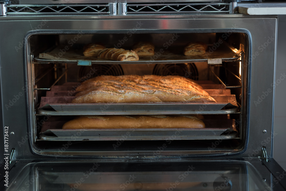 Bread baking in the oven Bread baking in the oven