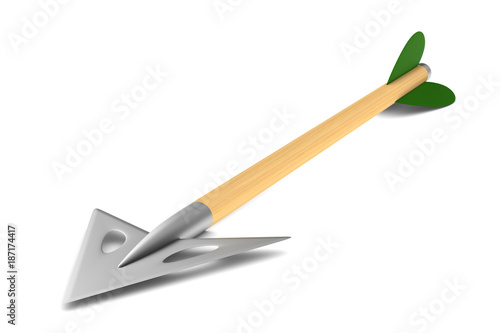 Arrow on white background. ...
