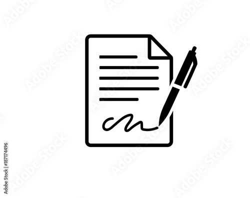Contact paper sign icon