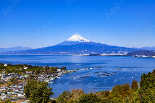 静岡県沼津市西浦木負から富士山を望む