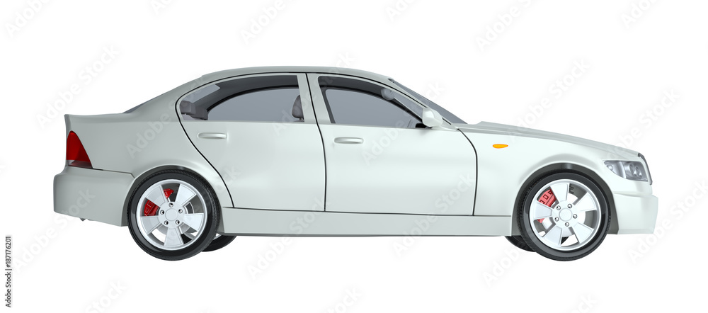A CG render of a generic luxury sedan