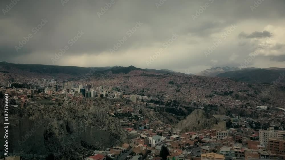 Aerial view of the wonderful nightscape city of La Paz, Bolivia Aerial view of the wonderful nightscape city of La Paz, Bolivia