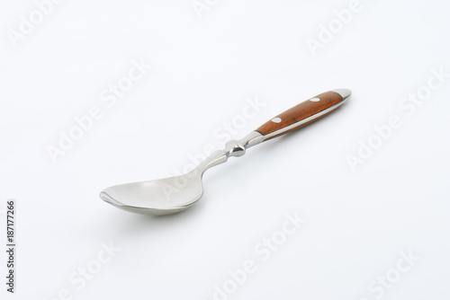 Wooden-handled table spoon