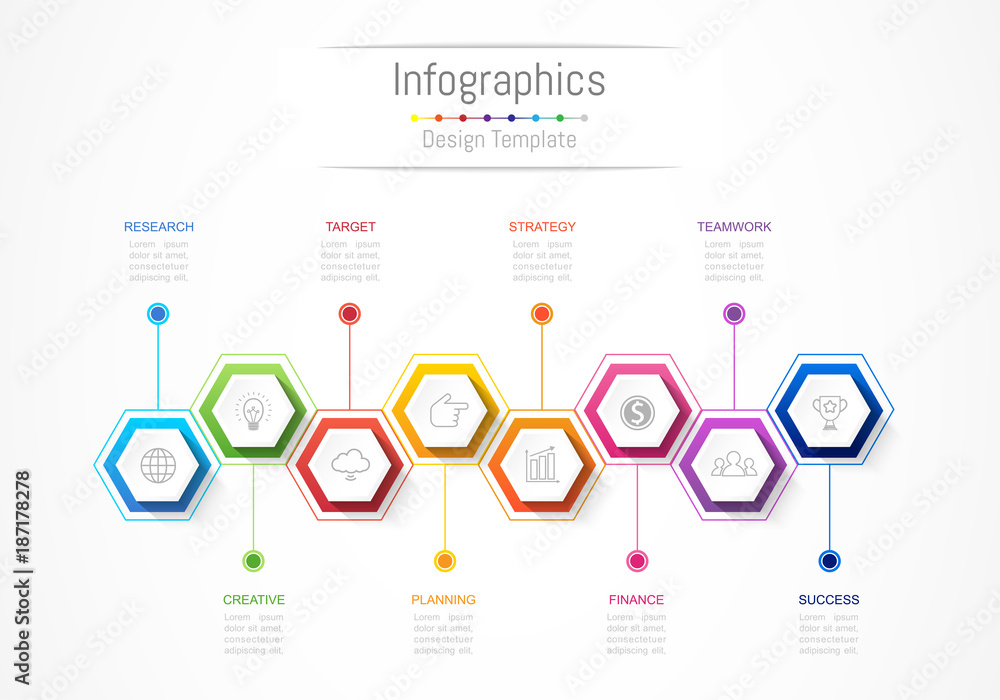 Infographic design elements for your business data with 8 options, parts, steps, timelines or processes. Vector Illustration. Infographic design elements for your business data with 8 options, parts, steps, timelines or processes. Vector Illustration.