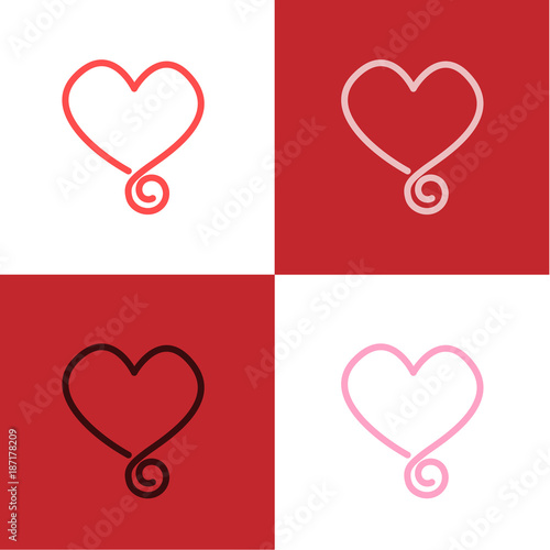 heart sign icon background vector