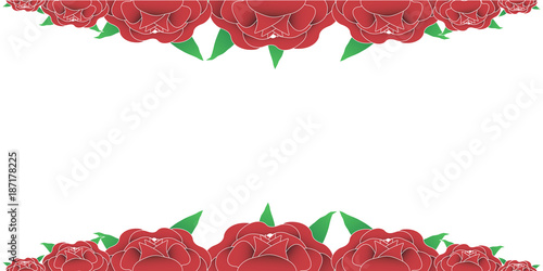 floral frame with roses