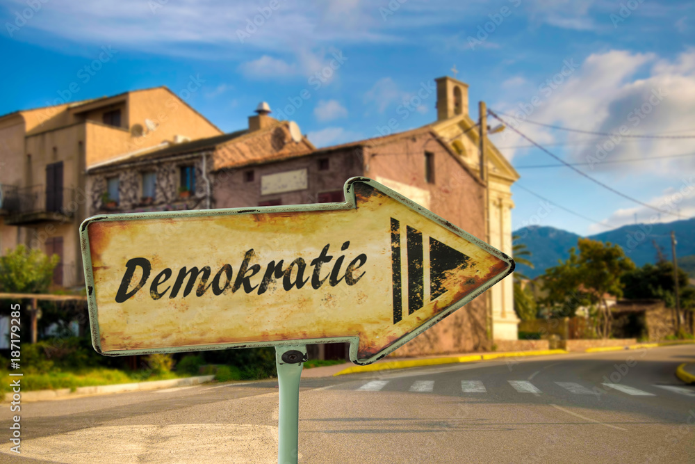Schild 198 - Demokratie