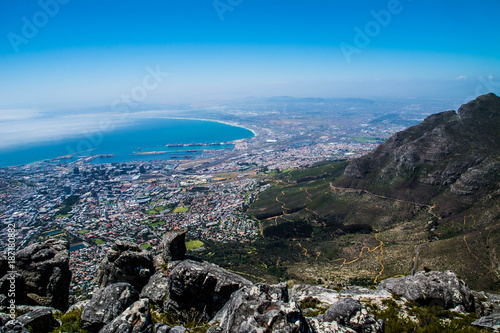 City View from Table Mountain in Cape Town, Aouth Africa photo