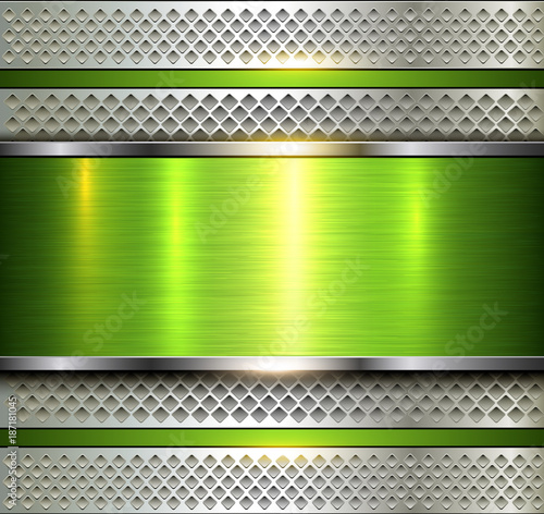 Background metallic silver green
