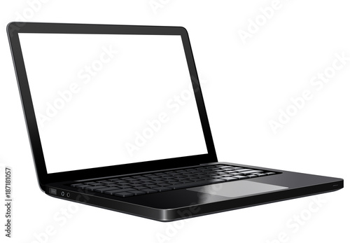 Laptop computer isolated