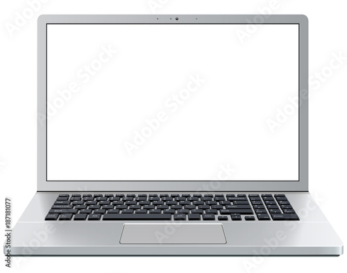 Laptop computer isolated