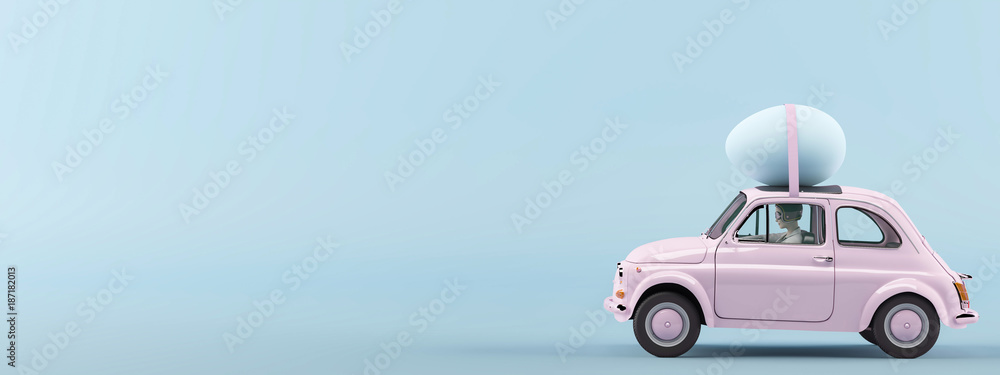 Naklejka premium easter is coming. 3d rendering