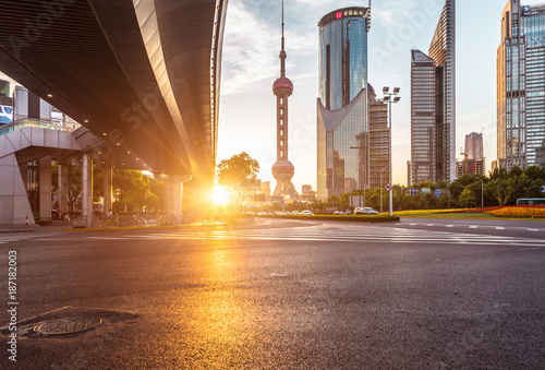 Canvas Print The modern building of the lujiazui, Shanghai,China
