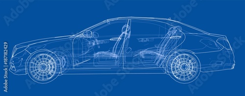 Concept car. Vector