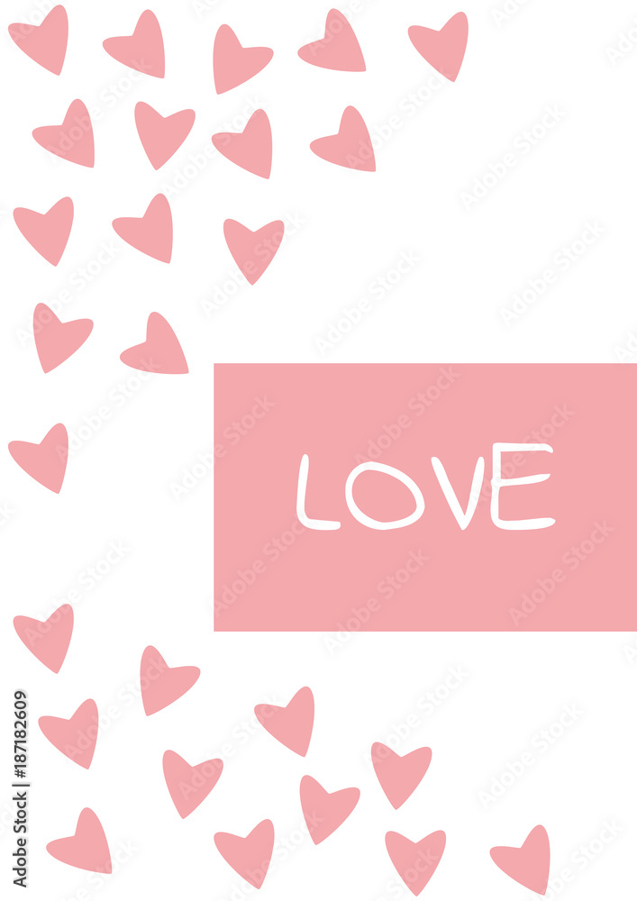 Valentine or romantic day abstract love card