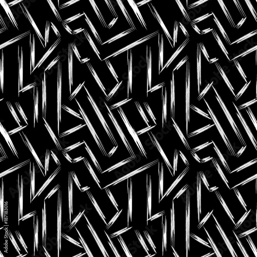 fine lines on a black background abstract seamless vector pattern in graffiti style qualitative vector illustration for your design