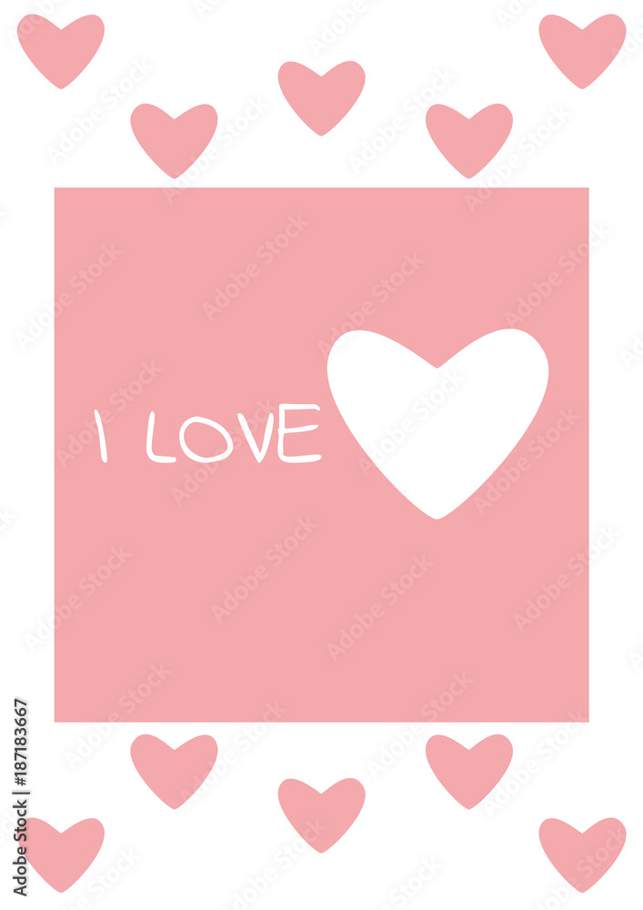 Valentine or romantic day abstract love card