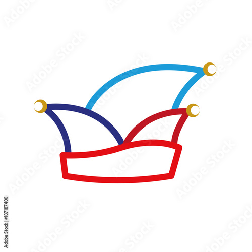 faschingskappe rot blau