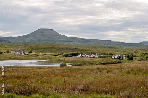 Mountainous landscape on Skye island in Scotland