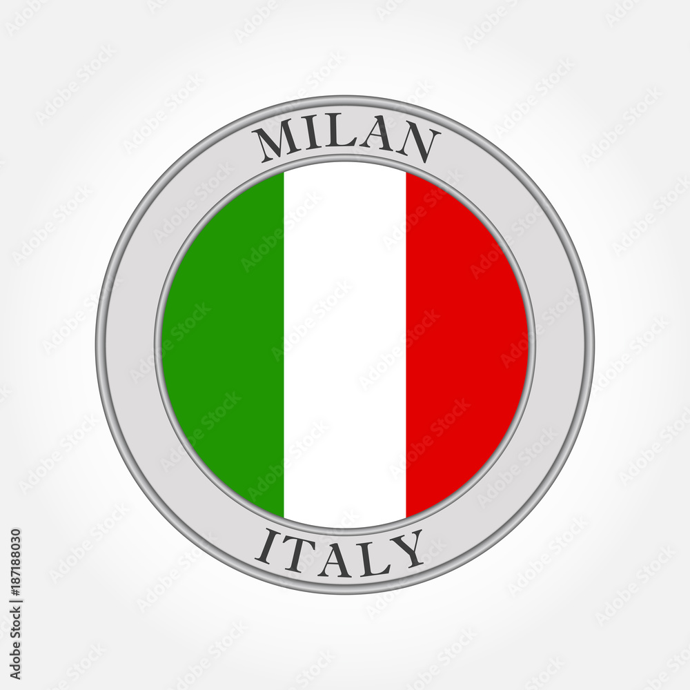 Premium Vector  Made in italy badge and icon with flag. vector
