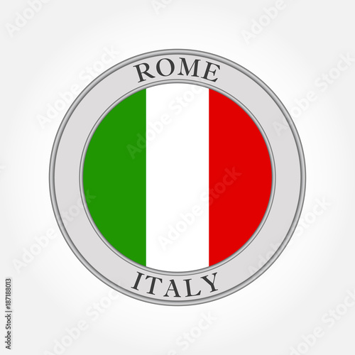 Free Download Italian flag round icon. Italy and Rome circle badge, symbol or button with green, white and red colors. Vector illustration. - GFXLoad