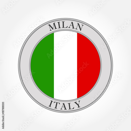 Free Download Italian flag round icon. Italy and Milan circle badge, symbol or button with green, white and red colors. Vector illustration. - GFXLoad