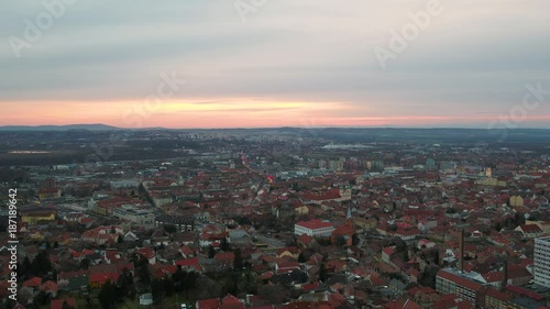 Aerial shoot from Tettye at evening photo