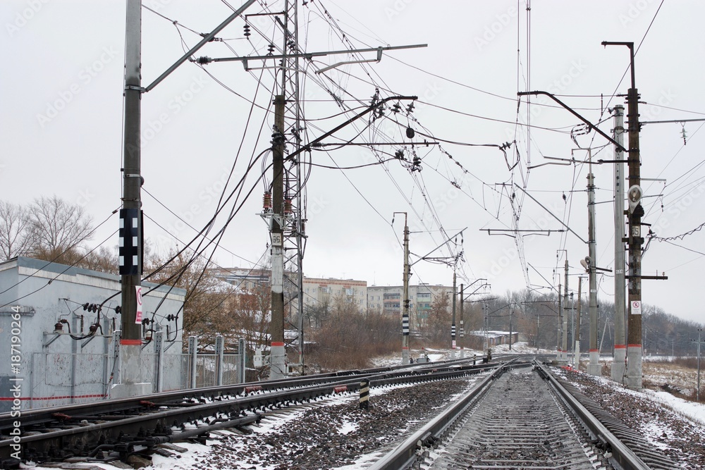 winter landscape of the railway infrastructure3 winter landscape of the railway infrastructure3