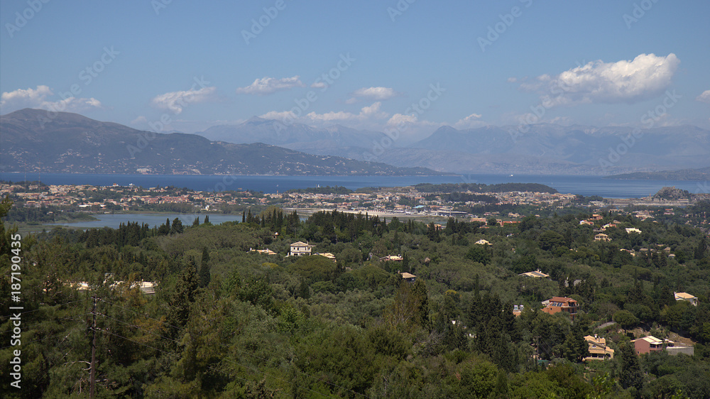 View from Achilleion, Corfu, Greece