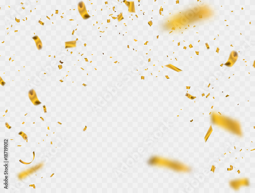 Tableau sur toile Abstract background party celebration gold confetti.