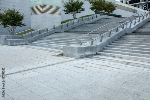 Urban modern building outdoor concrete cement steps