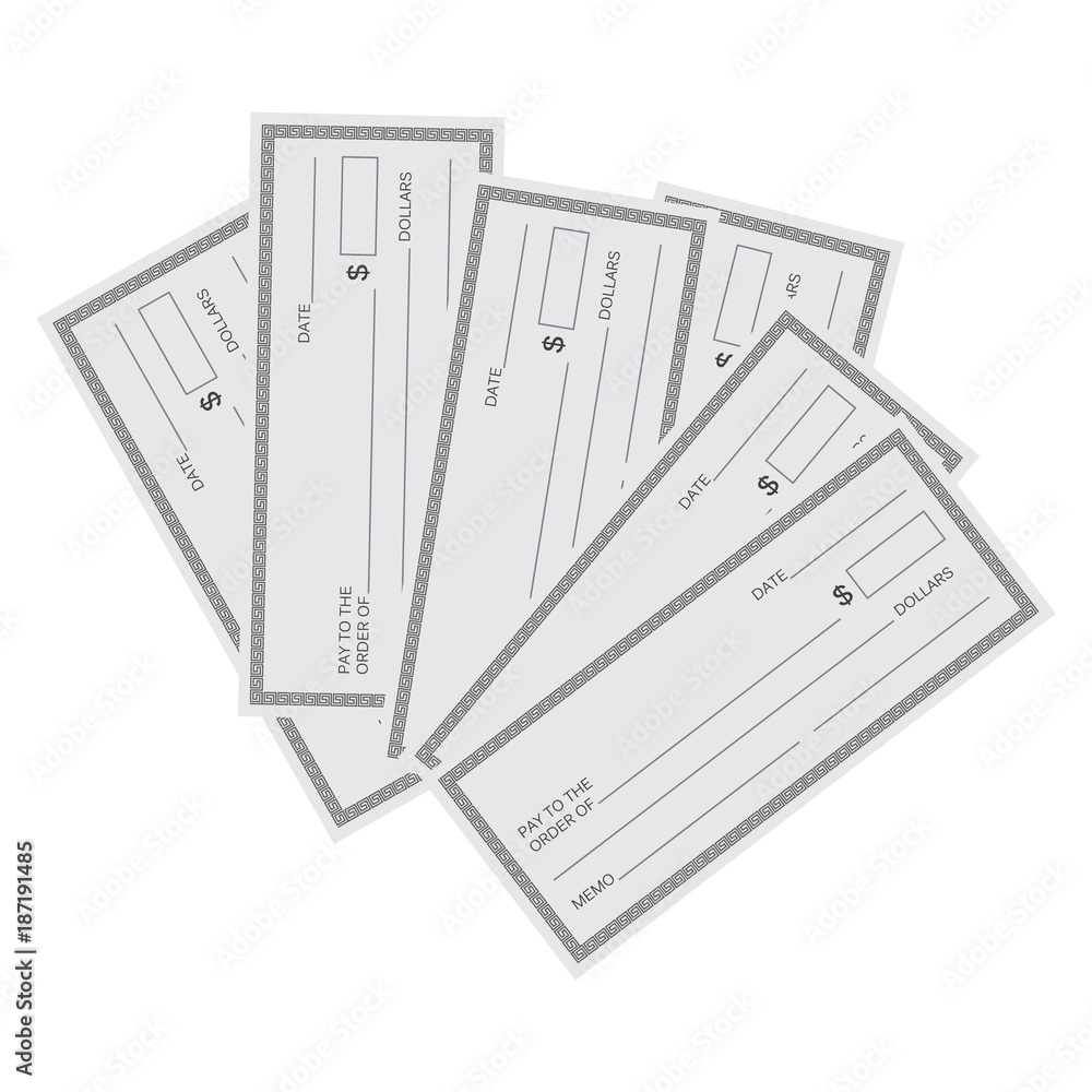 Blank check template. Check vector template. Banking check template ...