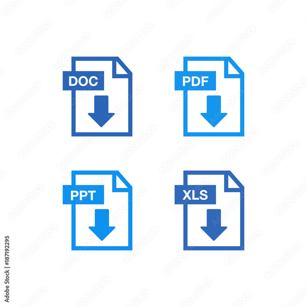 PDF file download icon. Document text, symbol web. Document icon set PDF file download icon. Document text, symbol web. Document icon set