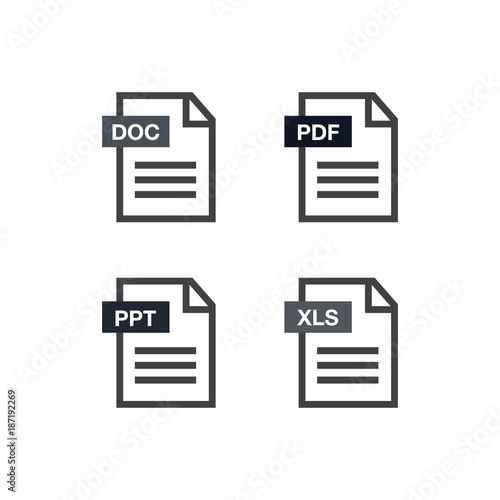 PDF file download icon. Document text, symbol web format information