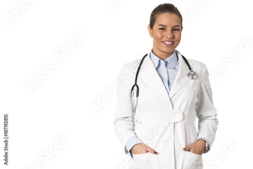 Smiling medical woman doctor